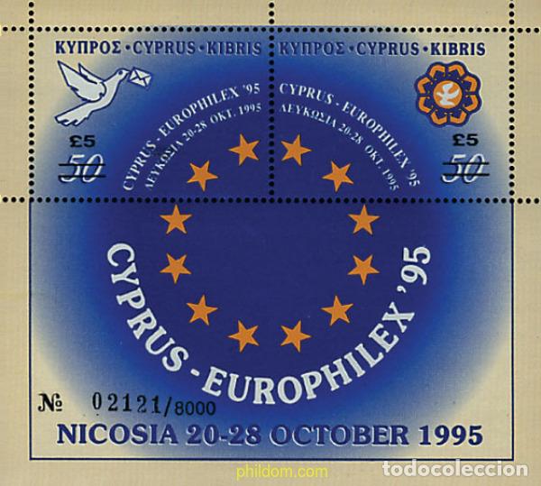 Sellos: 51423 MNH CHIPRE 1995 EUROPHILEX 95. EXPOSICION FILATELICA INTERNACIONAL