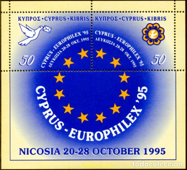 Sellos: 51422 MNH CHIPRE 1995 EUROPHILEX 95. EXPOSICION FILATELICA INTERNACIONAL