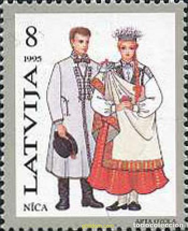 Sellos: 86422 MNH LETONIA 1996 TRAJES REGIONALES