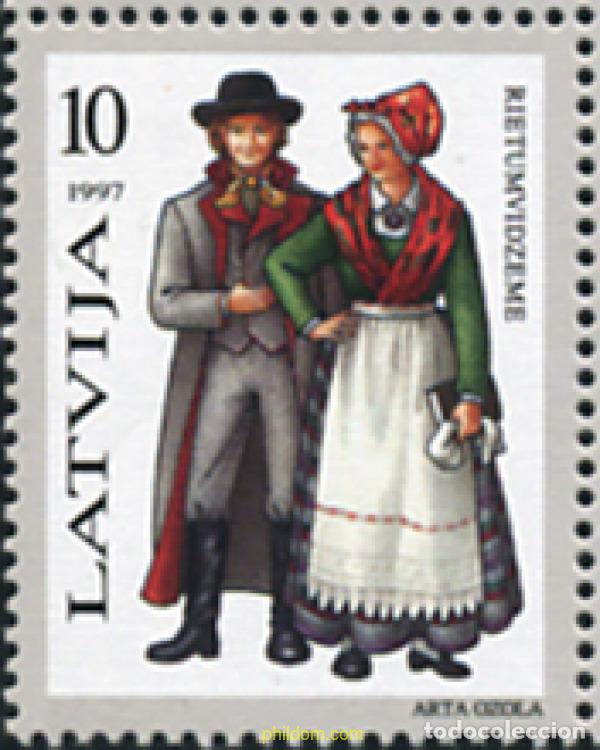 Sellos: 86546 MNH LETONIA 1997 TRAJES REGIONALES