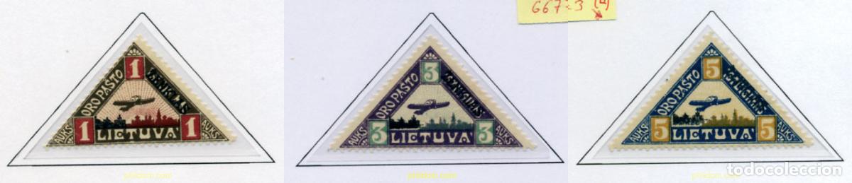 Sellos: 339381 HINGED LITUANIA 1922 AVIONES CON SOBREIMPRESION ZENKLAS