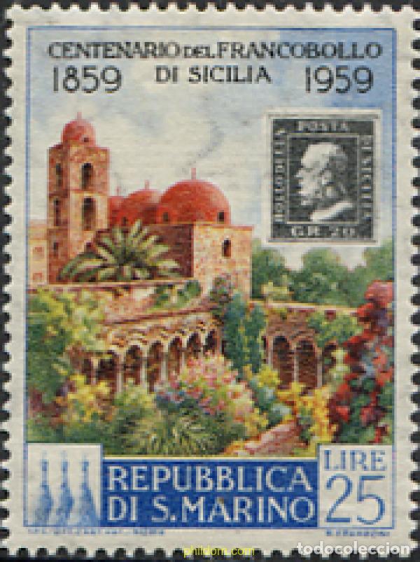 Sellos: 267003 HINGED SAN MARINO 1959 CENTENARIO DEL SELLO DE SICILIA