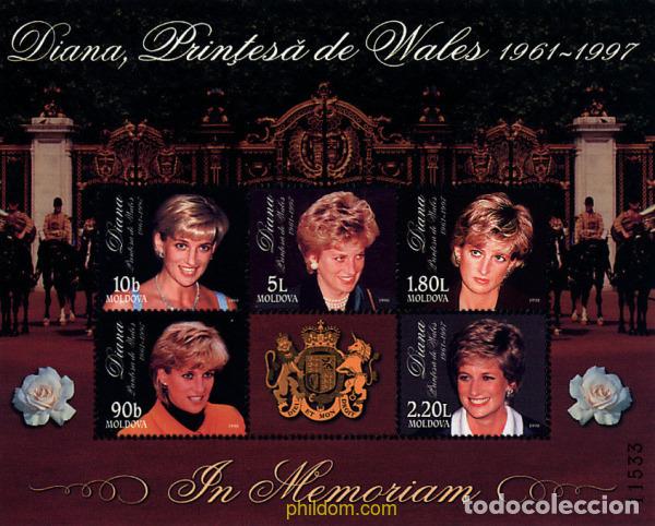 Sellos: 37673 MNH MOLDAVIA 1998 HOMENAJE A LA PRINCESA DIANA DE GALES