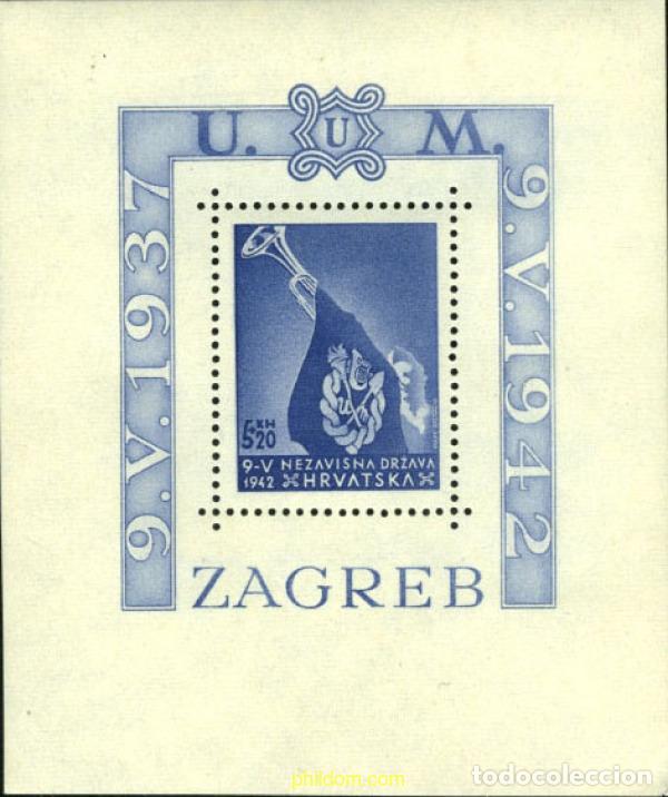 Sellos: 607187 HINGED CROACIA 1942 RECUERDO DE LOS PATRIOTAS CROATAS