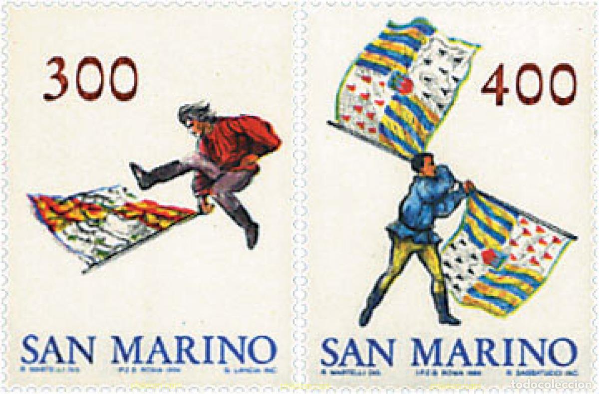 Sellos: 70335 MNH SAN MARINO 1984 CONSTITUCION DEL GRUPO DE JUGADORES DE BANDERAS DE SAN MARINO