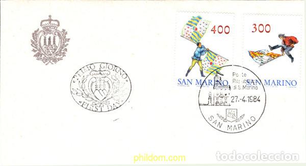 Sellos: 377040 MNH SAN MARINO 1984 CONSTITUCION DEL GRUPO DE JUGADORES DE BANDERAS DE SAN MARINO