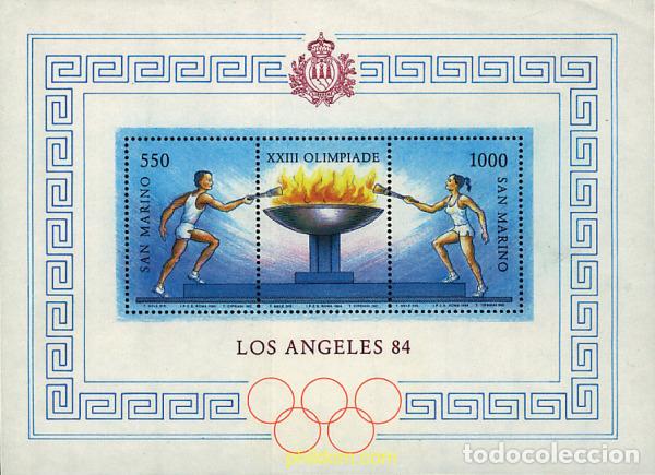 Sellos: 70334 MNH SAN MARINO 1984 23 JUEGOS OLIMPICOS VERANO LOS ANGELES 1984