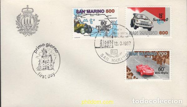 Sellos: 377047 MNH SAN MARINO 1987 GRANDES COMPETICIONES AUTOMOVILISTICAS