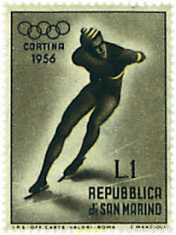 Stamps: 229745 HINGED SAN MARINO 1955 7 JUEGOS OLIMPICOS INVIERNO CORTINA D AMPEZZO 1956