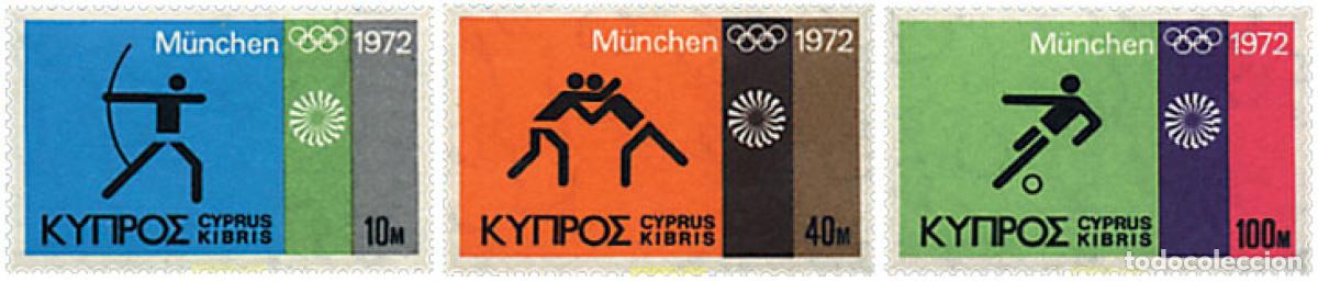 Sellos: 71716 MNH CHIPRE 1972 20 JUEGOS OLIMPICOS VERANO MUNICH 1972