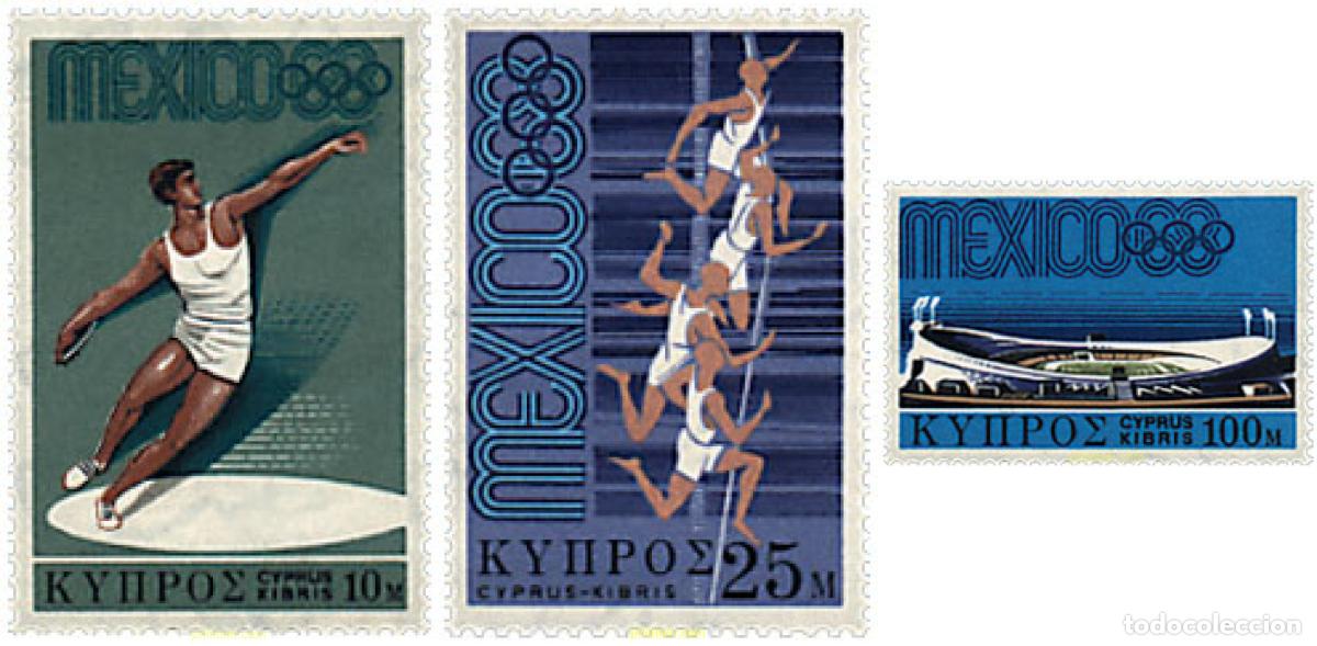 Sellos: 229445 HINGED CHIPRE 1968 19 JUEGOS OLIMPICOS VERANO MEXICO 1968