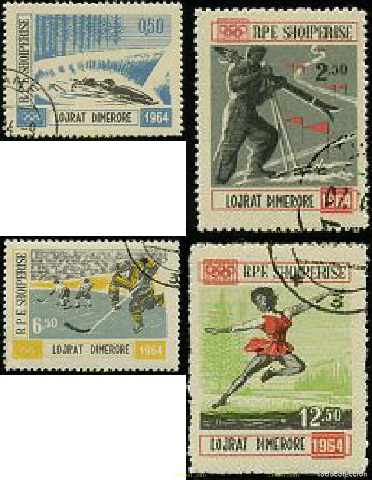 Selos: 199523 USED ALBANIA 1963 9 JUEGOS OLIMPICOS DE INVIERNO. INNSBRUCK 1964