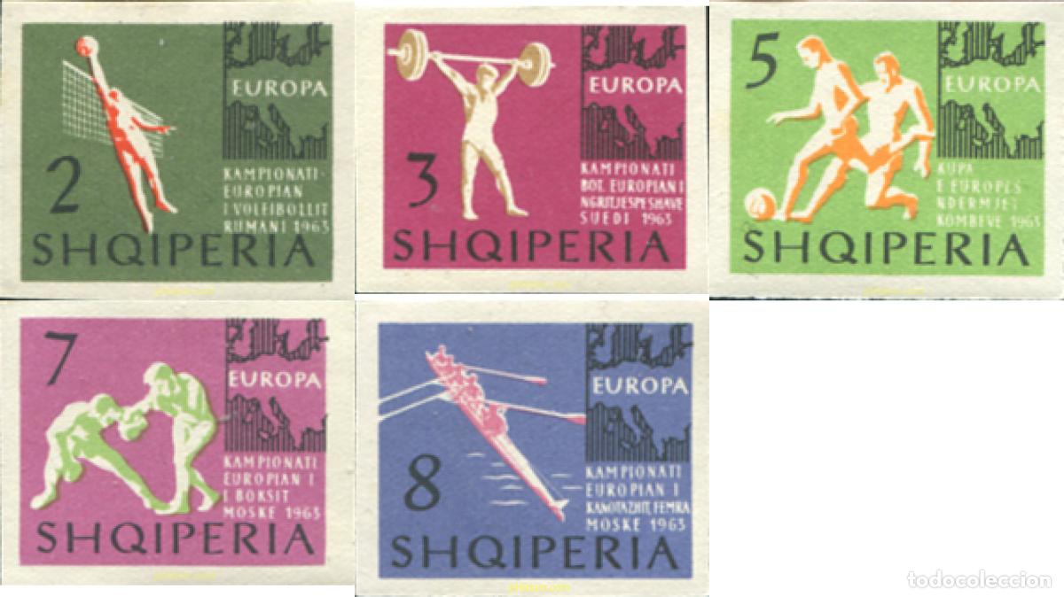 Selos: 579461 MNH ALBANIA 1963 CAMPEONATOS DEPORTIVOS EUROPEOS