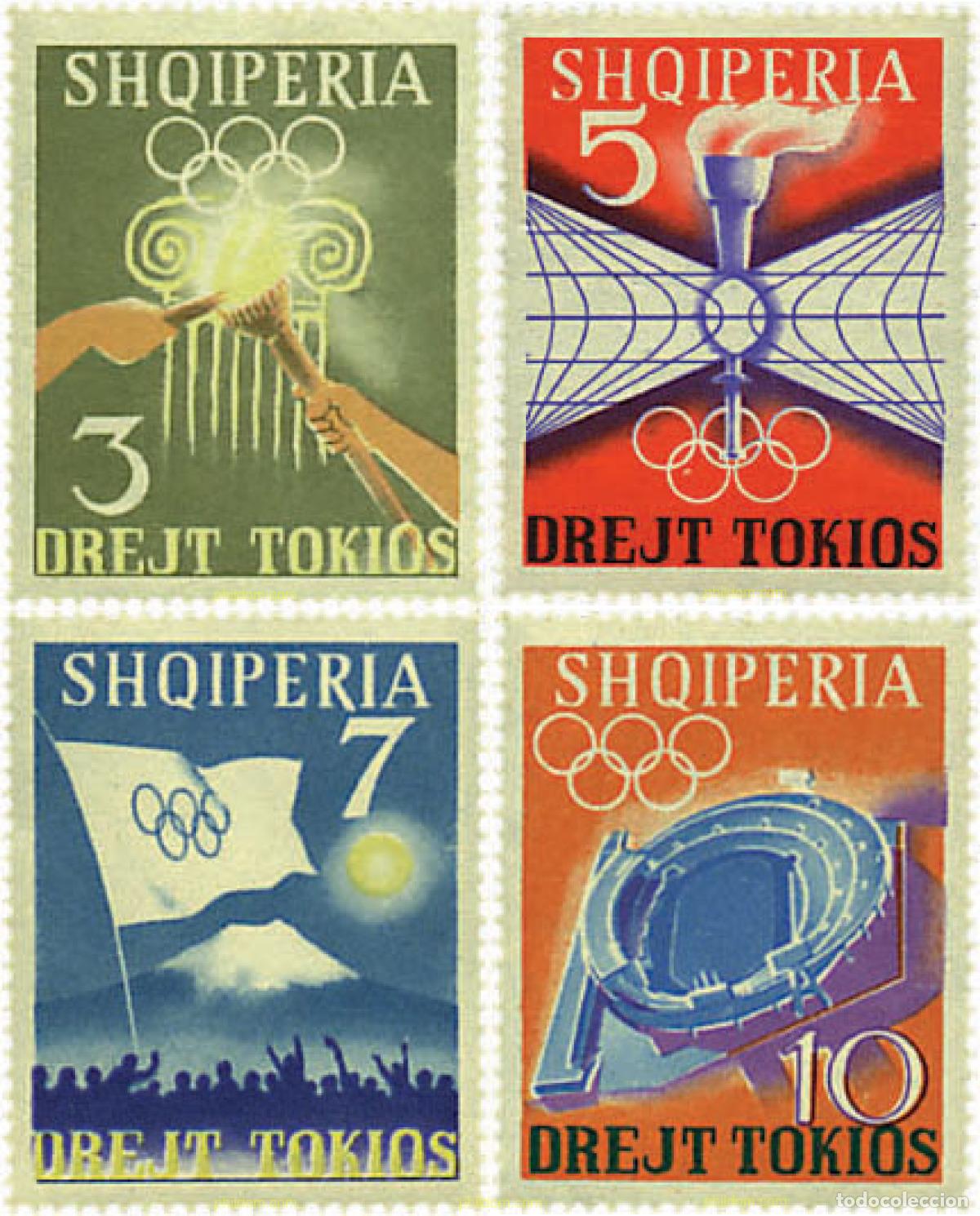 Selos: 78086 MNH ALBANIA 1964 18 JUEGOS OLIMPICOS VERANO TOKIO 1964