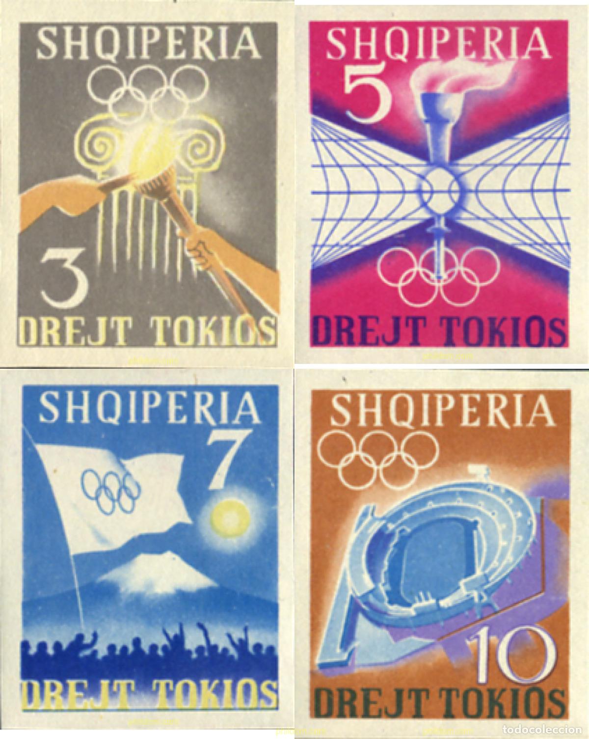 Selos: 198749 MNH ALBANIA 1964 18 JUEGOS OLIMPICOS VERANO TOKIO 1964