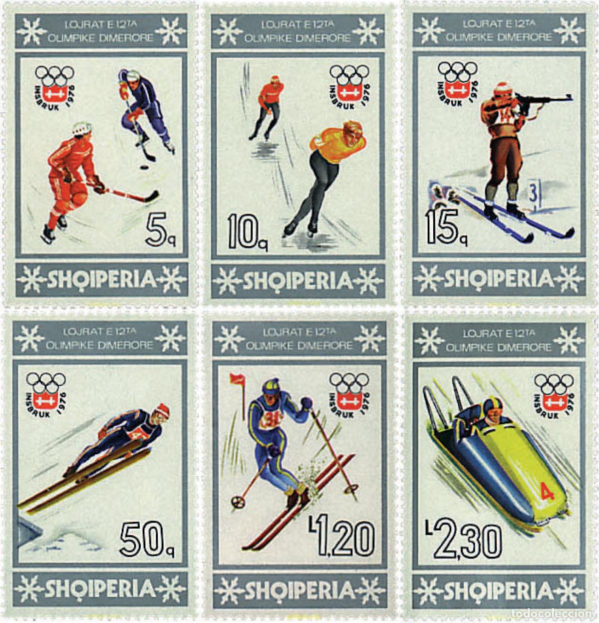 Sellos: 78432 MNH ALBANIA 1976 12 JUEGOS OLIMPICOS INVIERNO INNSBRUCK 1976