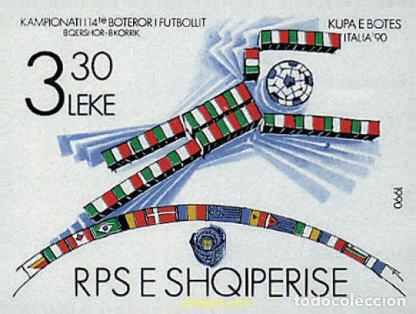 Sellos: 78585 MNH ALBANIA 1990 COPA DEL MUNDO DE FUTBOL. ITALIA-90