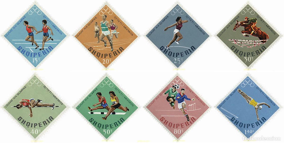 Sellos: 229666 HINGED ALBANIA 1968 19 JUEGOS OLIMPICOS VERANO MEXICO 1968
