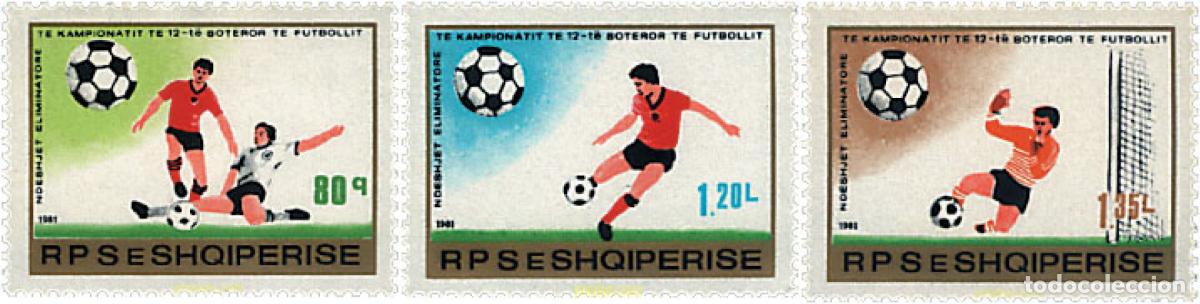 Sellos: 210764 MNH ALBANIA 1981 COPA DEL MUNDO DE FUTBOL. ESPA&Ntilde;A-82