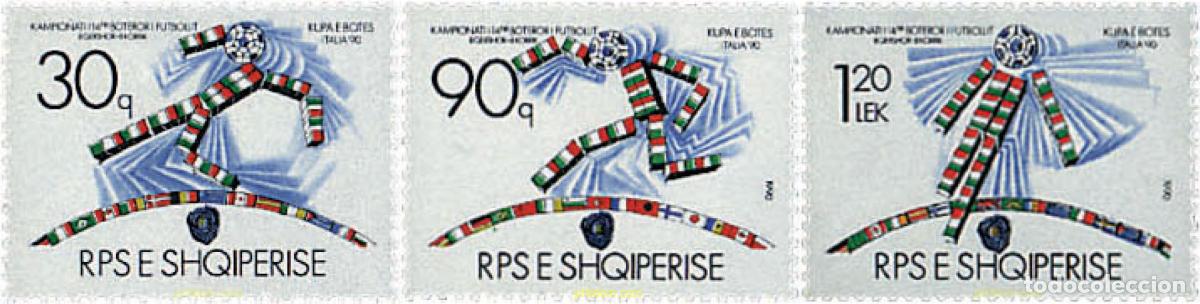 Sellos: 87916 MNH ALBANIA 1990 COPA DEL MUNDO DE FUTBOL. ITALIA-90