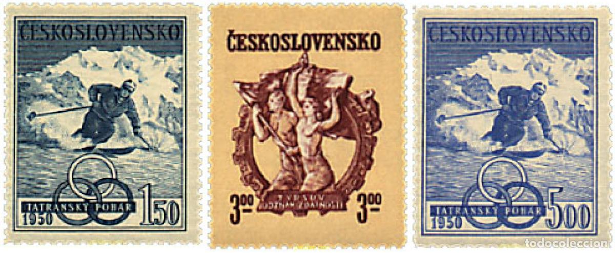 Francobolli: 63598 MNH CHECOSLOVAQUIA 1950 51 CAMPEONATOS NACIONALES DE ESQUI EN TATRA