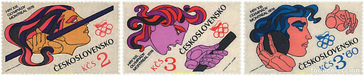 Sellos: 63738 MNH CHECOSLOVAQUIA 1976 21 JUEGOS OLIMPICOS VERANO MONTREAL 1976