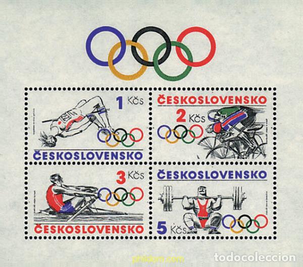 Sellos: 63784 MNH CHECOSLOVAQUIA 1984 23 JUEGOS OLIMPICOS VERANO LOS ANGELES 1984