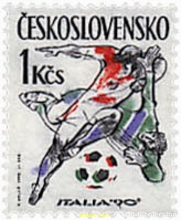 Sellos: 63809 MNH CHECOSLOVAQUIA 1990 COPA DEL MUNDO DE FUTBOL. ITALIA-90
