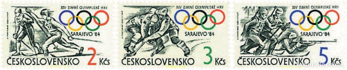 Sellos: 70685 MNH CHECOSLOVAQUIA 1984 14 JUEGOS OLIMPICOS INVIERNO SARAJEVO 1984