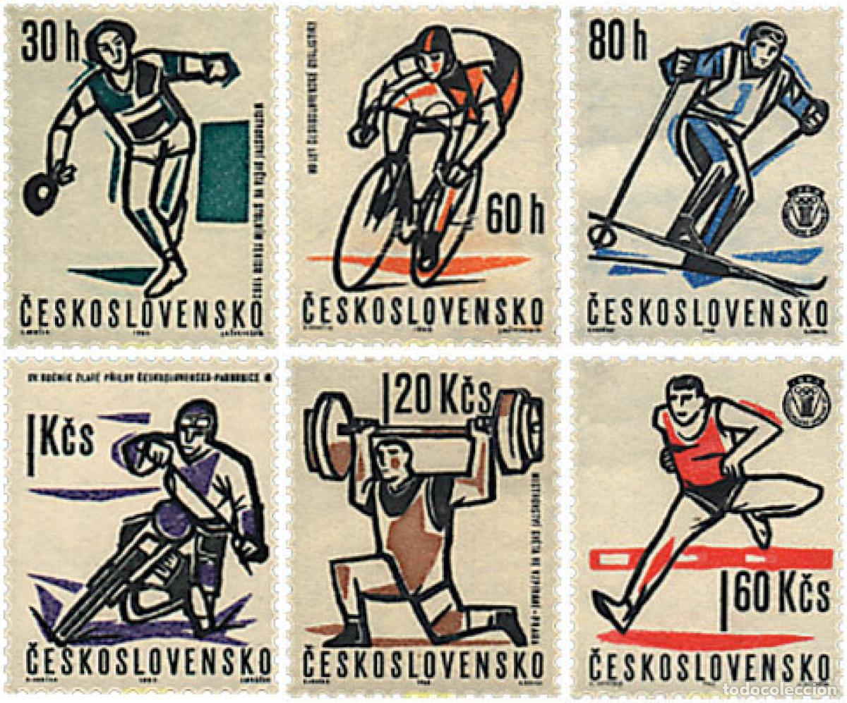 Sellos: 679268 MNH CHECOSLOVAQUIA 1963 EVENTOS DEPORTIVOS DEL A&Ntilde;O