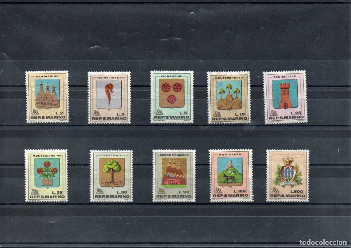 Sellos: SAN MARINO. ESCUDOS (II).