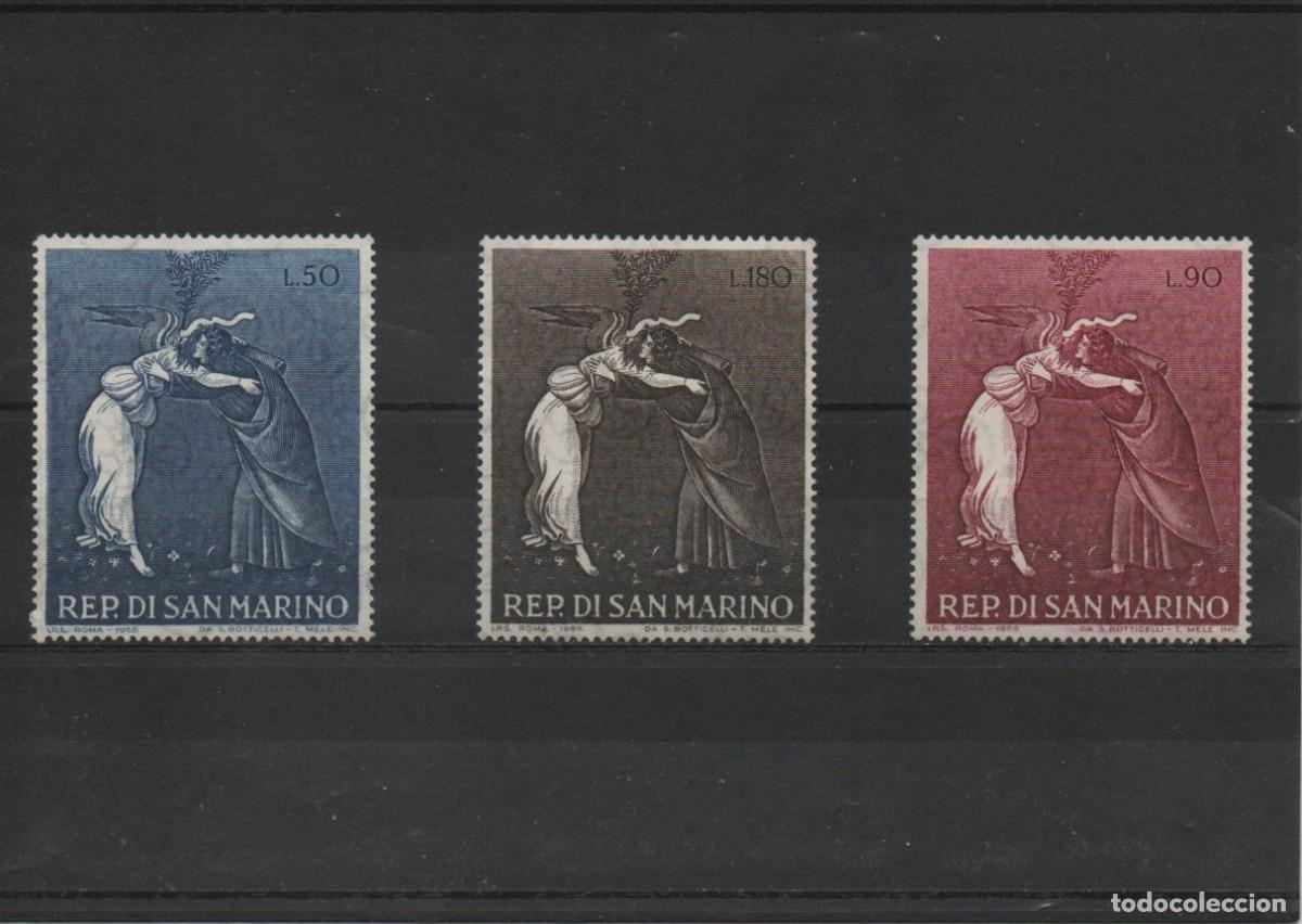Sellos: SAN MARINO. NAVIDAD A&Ntilde;O 1968.