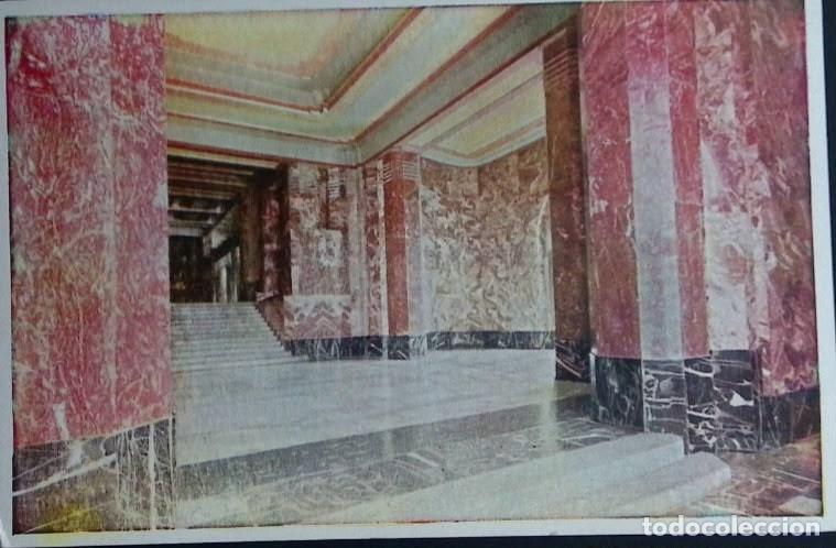 Sellos: KV)1960 MEXICO, POSTCARD OF INTERIOR WITH MARBLE COLUMNS AND ELEGANT HALLWAY