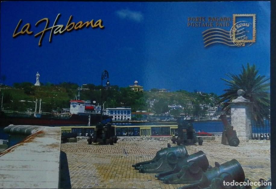 Sellos: KV)2005, CUBA, VIEW OF HAVANA HARBOR AND ITS HISTORIC FORTIFICATIONS WITH COLONIAL CANNONS IN THE FO