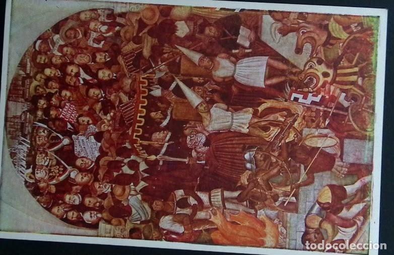 Sellos: KV) 1960, MEXICO,REPRODUCTION OF A HISTORICAL MURAL DEPICTING A CEREMONIAL AND MILITARY SCENE FROM T