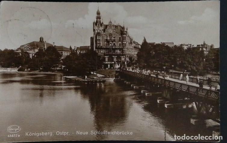 Sellos: KV)1935, GERMANY, VIEW OF THE NEW CASTLE POND BRIDGE (NEUE SCHLOSSTEICHBR&Uuml;CKE) OVER THE CASTLE POND