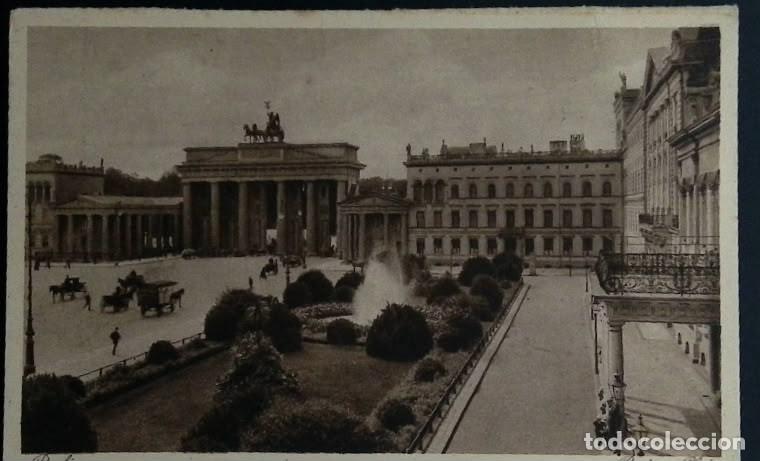 Sellos: KV)1920, GERMANY, VIEW OF THE BRANDENBURG GATE IN BERLIN WITH THE QUADRIGA ON TOP AND THE MONUMENTAL