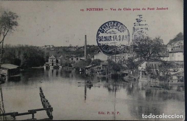 Sellos: KV) 1905, FRANCE, VIEW OF THE CLAIN RIVER IN POITIERS TAKEN FROM JOUBERT BRIDGE WITH RIVERSIDE BUI