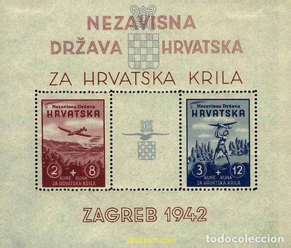 Sellos: 54452 MNH CROACIA 1942 AERONAUTICA