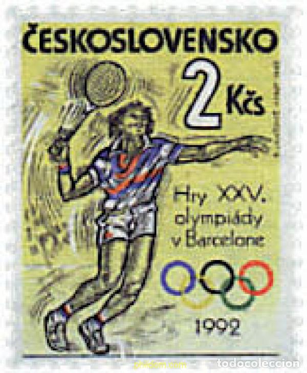 Sellos: 63818 MNH CHECOSLOVAQUIA 1992 25 JUEGOS OLIMPICOS VERANO BARCELONA 1992