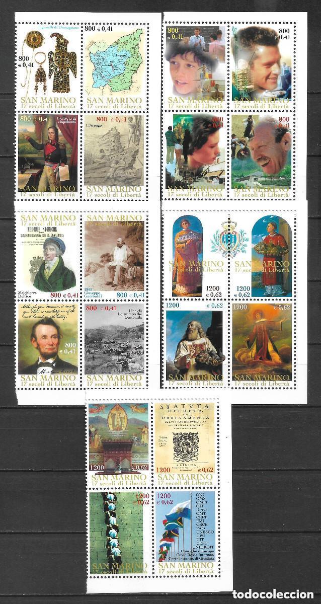 Sellos: San Marino 2001 17&ordm; Cent. Fundacion de San Marino facial 8.20&euro; ** mnh - 31/1