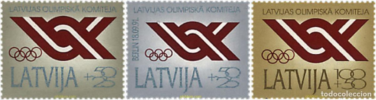 Sellos: 86278 MNH LETONIA 1992 CREACION DEL COMITE OLIMPICO DE LETONIA