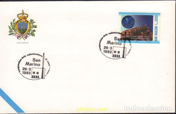 Sellos: 583048 MNH SAN MARINO 1993 INAUGURACION DE LA TELEVISION ESTATAL
