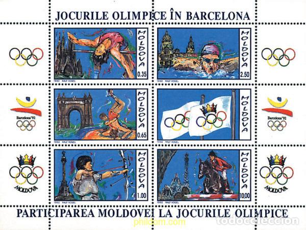 Sellos: 61501 MNH MOLDAVIA 1992 25 JUEGOS OLIMPICOS VERANO BARCELONA 1992