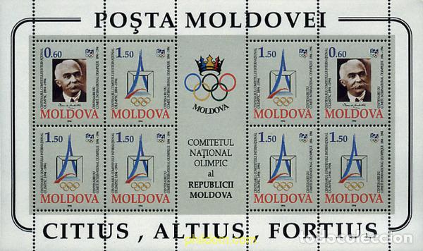 Sellos: 139334 MNH MOLDAVIA 1994 CENTENARIO DEL COMITE OLIMPICO INTERNACIONAL