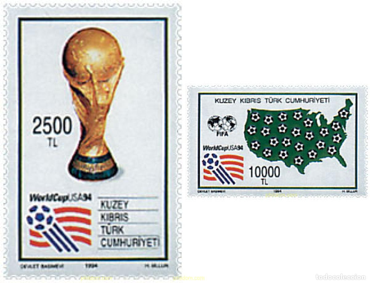 Sellos: 51459 MNH CHIPRE. Administraci&oacute;n turca 1994 COPA DEL MUNDO DE FUTBOL. USA-94