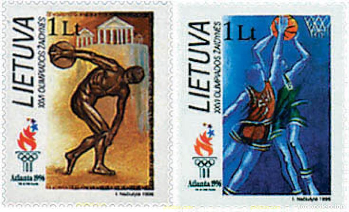 Sellos: 61434 MNH LITUANIA 1996 26 JUEGOS OLIMPICOS VERANO ATLANTA 1996