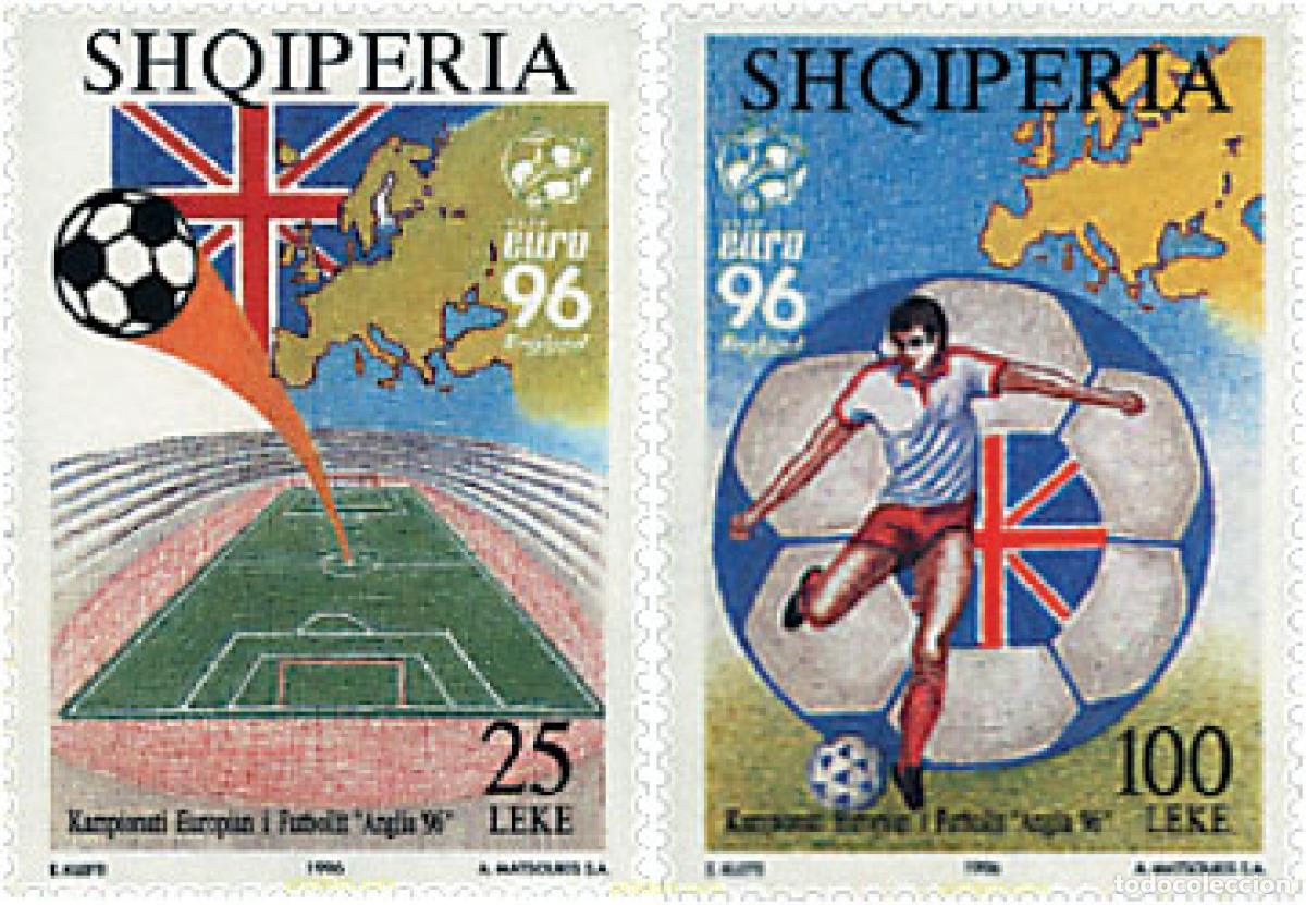 Sellos: 78682 MNH ALBANIA 1996 EURO 96. CAMPEONATO EUROPEO DE FUTBOL