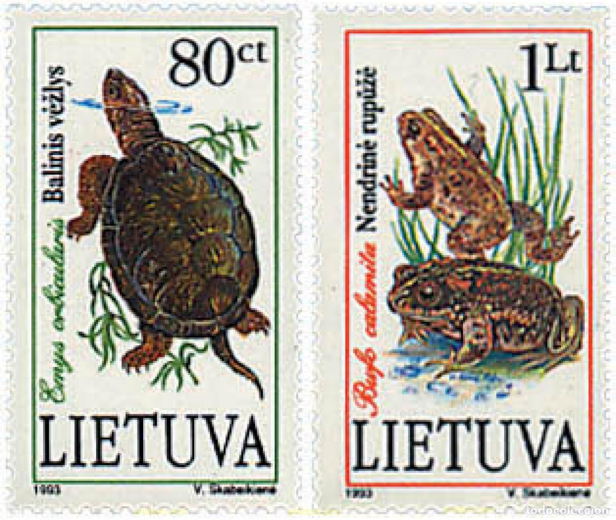 Sellos: 61430 MNH LITUANIA 1993 REPTILES