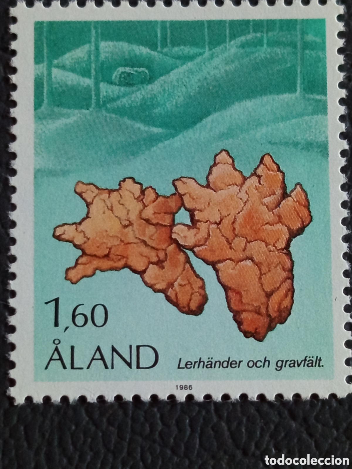 Sellos: Sello &Aring;land 1986 Arqueolog&iacute;a &Iacute;dolos Arcilla 1,60 Cat#11 MNH